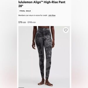 lululemon Align™ High-Rise Pant 28"
